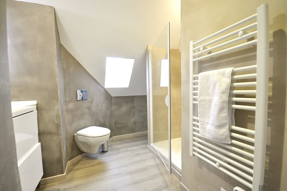 Family Room | Bathroom | Shower, free toiletries, hair dryer, towels