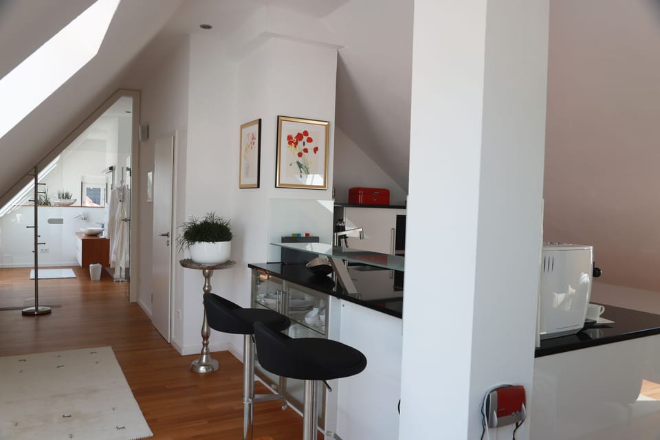 Full-size fridge, microwave, oven, stovetop