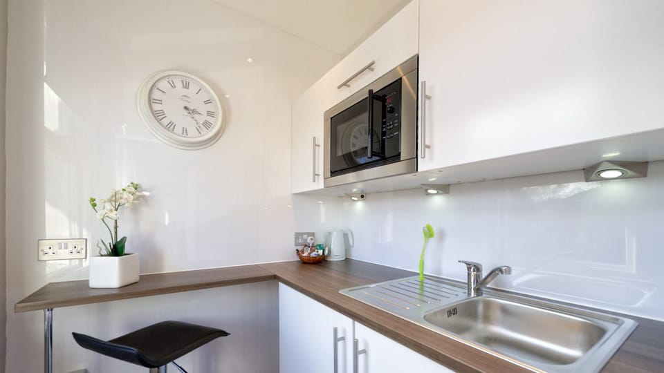 Executive Studio, 1 Bedroom, Kitchenette | Private kitchenette | Fridge, microwave, coffee/tea maker, electric kettle