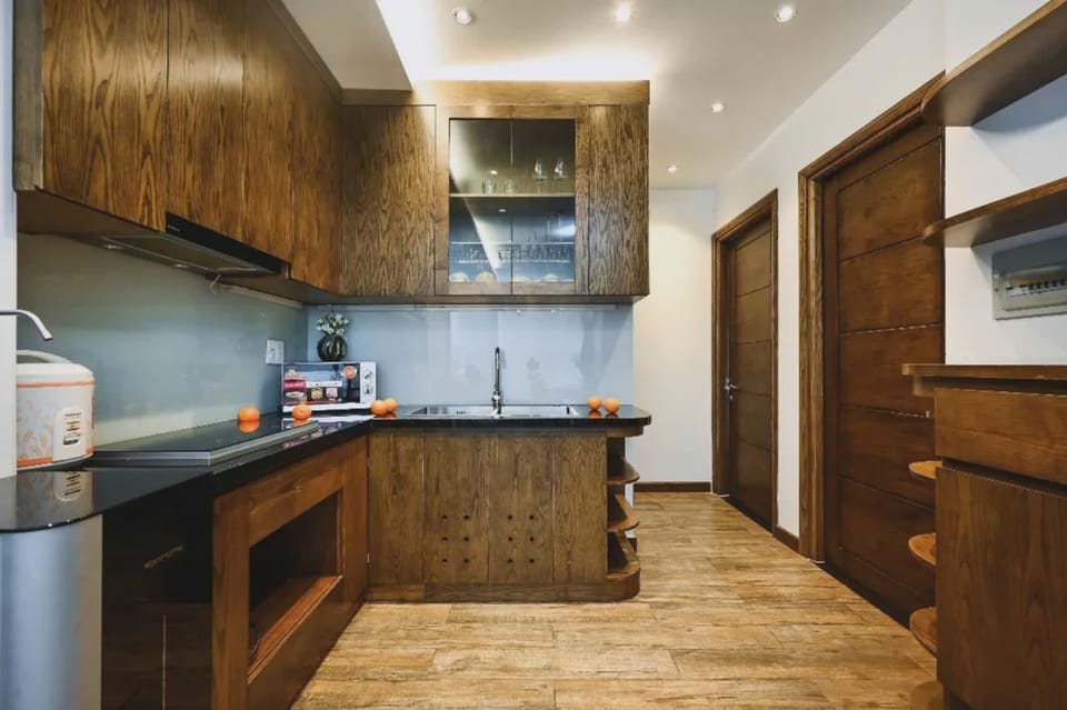 Family Suite, 2 Bedrooms, Bathtub, City View | Private kitchen | Fridge, microwave, oven, rice cooker