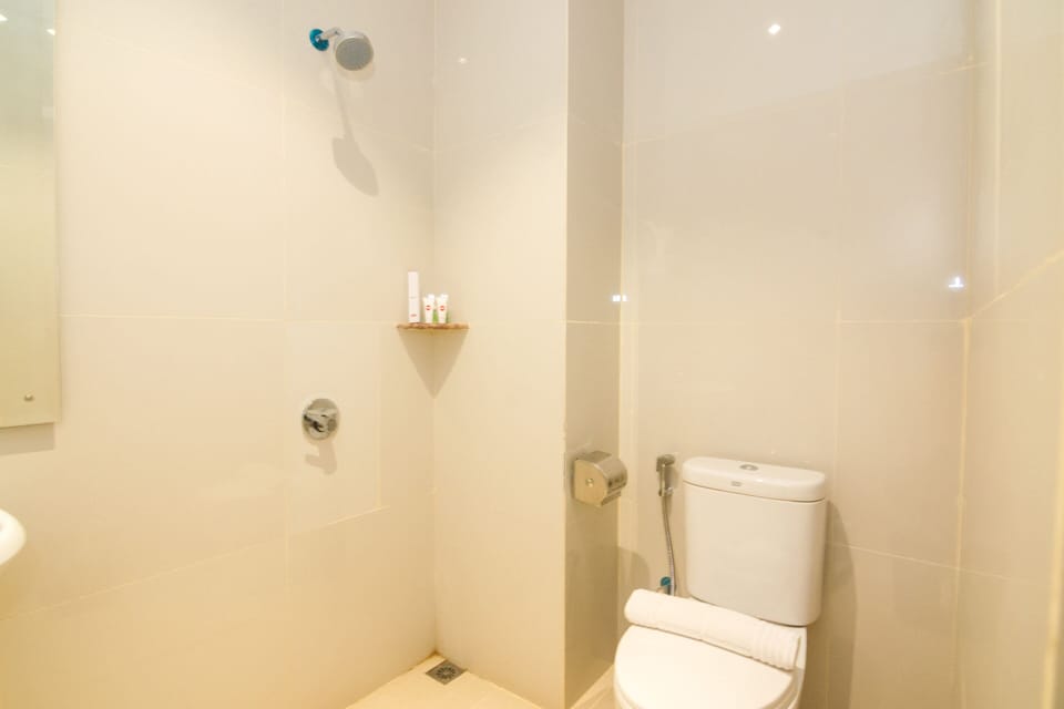Standard Double Room | Bathroom | Shower, slippers, bidet, towels