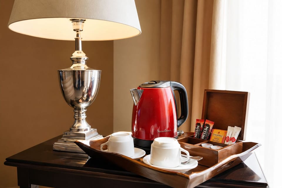 Senior Suite, 1 King Bed | Living area | 32-inch plasma TV with satellite channels, TV