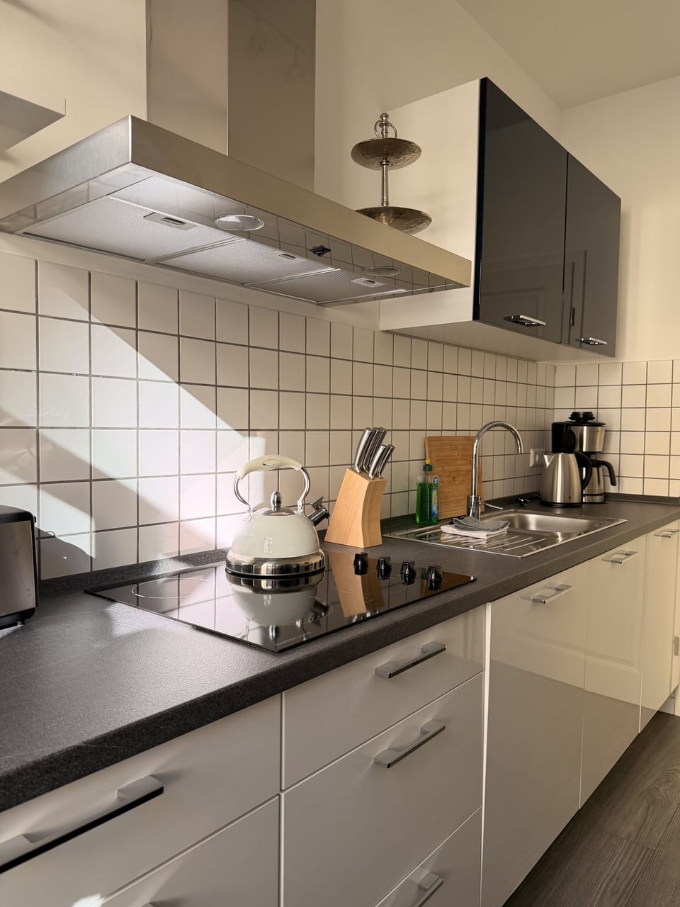 Deluxe Apartment, Private Bathroom | Private kitchen | Highchair