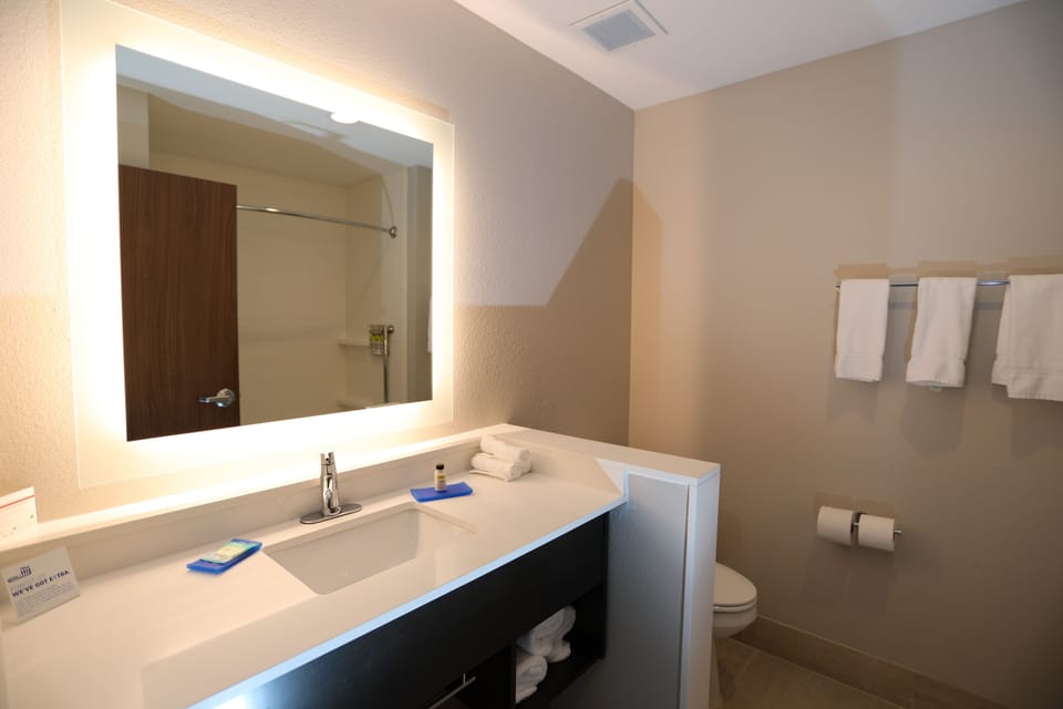Free toiletries, hair dryer, towels