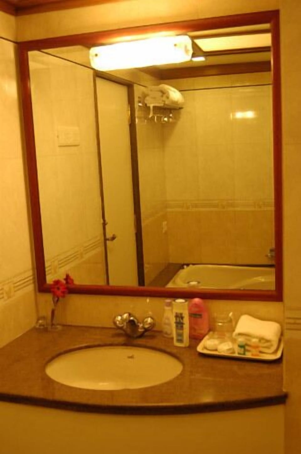 Hair dryer, towels