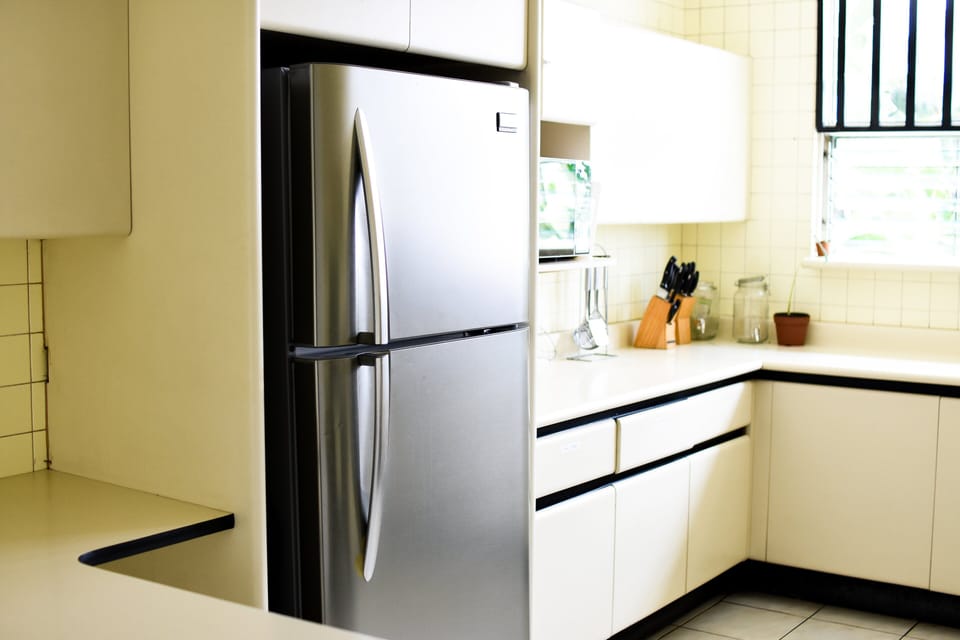 Coffee/tea maker, shared fridge, shared microwave