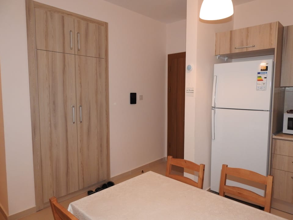 Deluxe Apartment, Sea View | Private kitchen | Full-size fridge, microwave, oven, stovetop