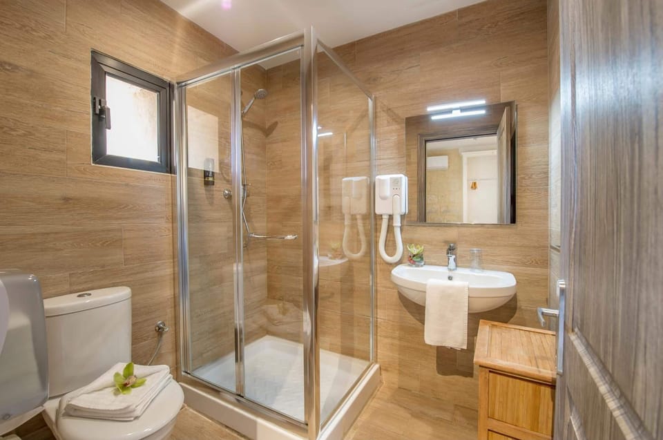 Free toiletries, hair dryer, towels