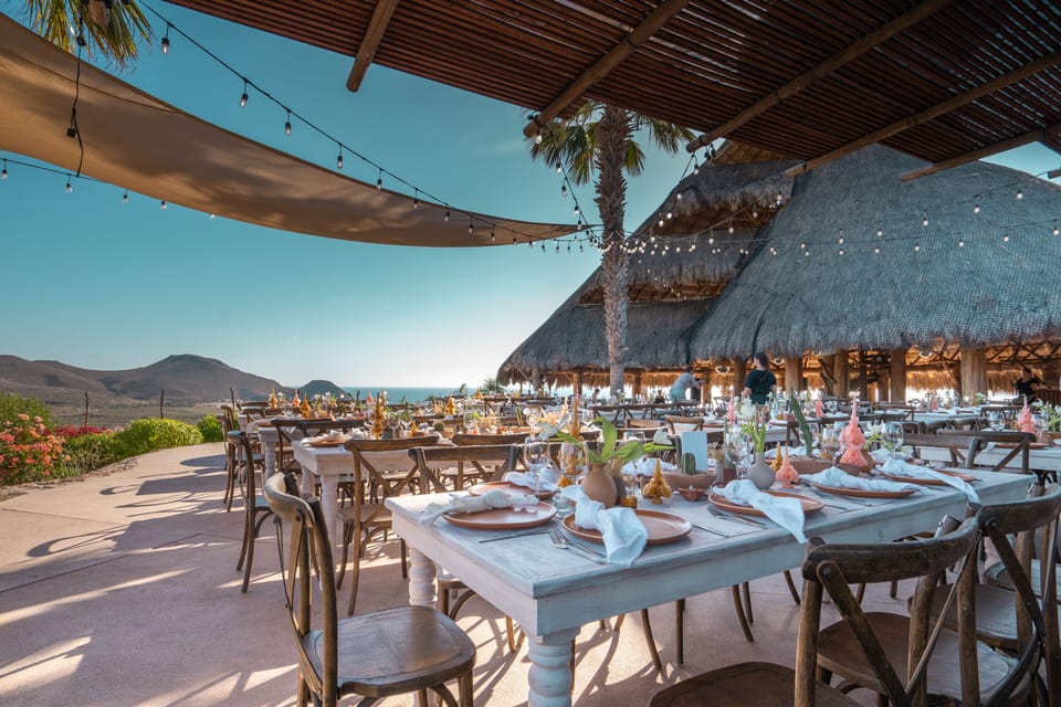 Outdoor wedding area