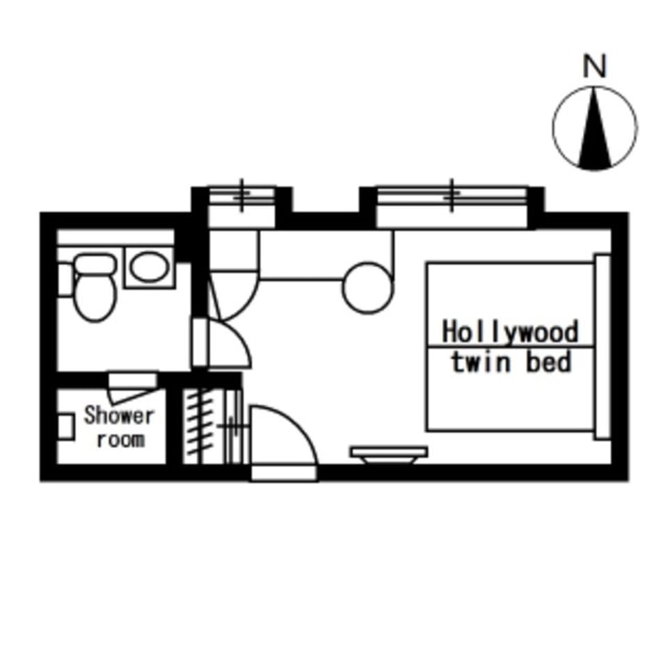 [101] Hollywood Twin Room | Floor plan