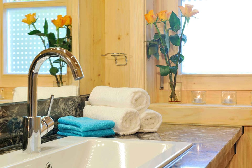 Chalet (Kampenwand) | Bathroom amenities | Shower, hair dryer, towels