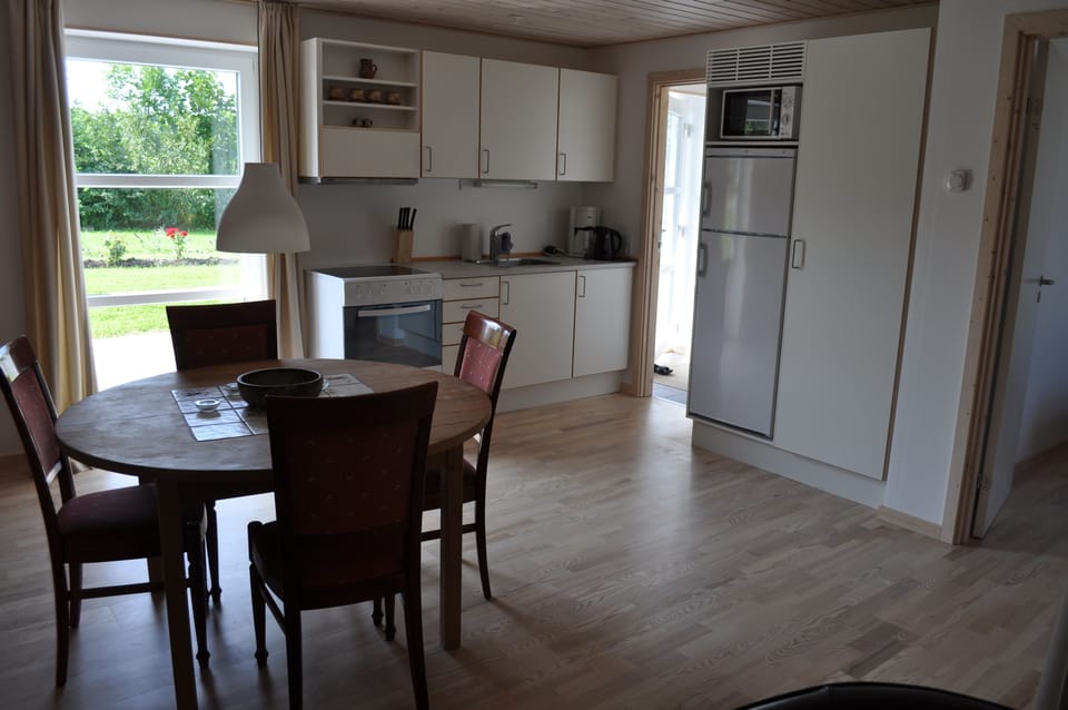 Standard Apartment, Multiple Beds, Non Smoking | Private kitchen | Full-size fridge, microwave, oven, stovetop