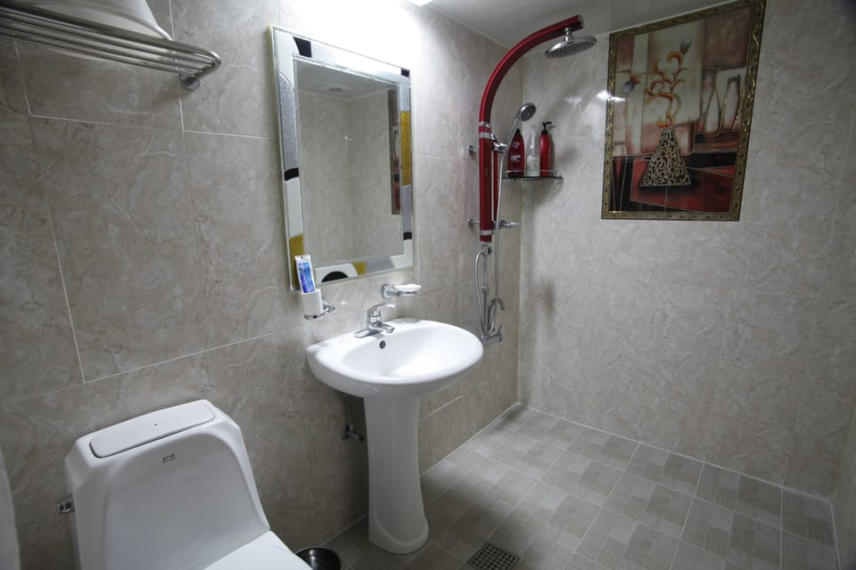 Standard Twin Room | Bathroom | Shower, free toiletries, hair dryer, bathrobes
