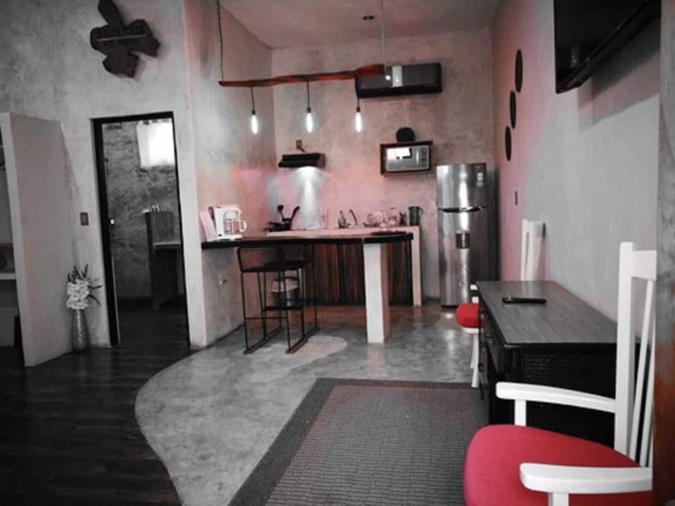 Comfort Studio, Accessible, Kitchen | Private kitchen | Fridge, coffee/tea maker, highchair, paper towels