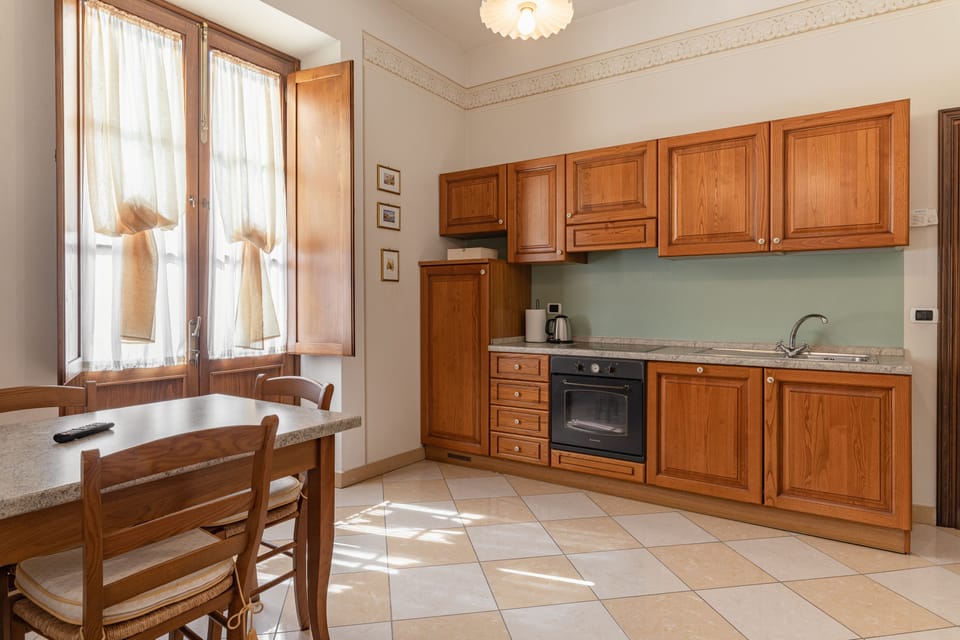 Standard Apartment, Ground Floor | Private kitchen | Shared fridge, microwave