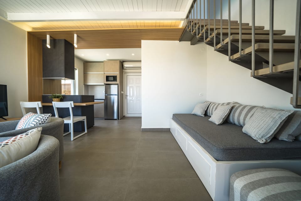 Villa, Private Pool (Maisonette) | Living area | Flat-screen TV