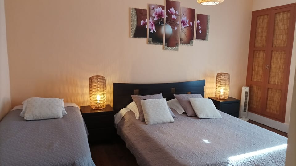 Family Triple Room, Multiple Beds, Courtyard View (Africaine) | 1 bedroom, premium bedding, memory foam beds, individually decorated