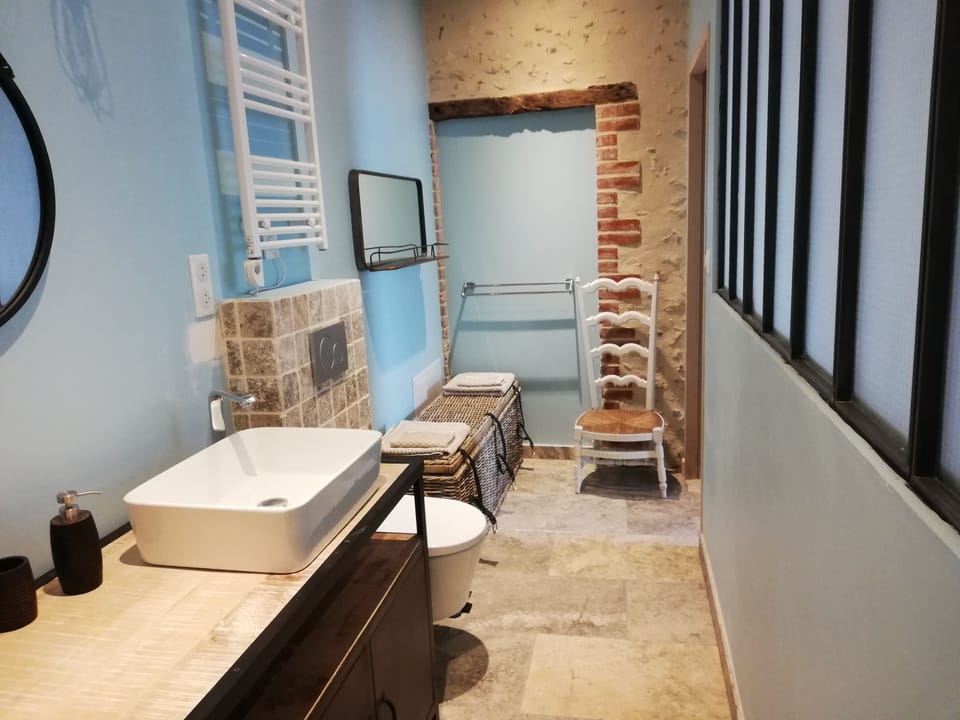 Comfort Double Room, 1 Queen Bed, Non Smoking, Garden View (Hélène) | Bathroom | Shower, hydromassage showerhead, free toiletries, hair dryer