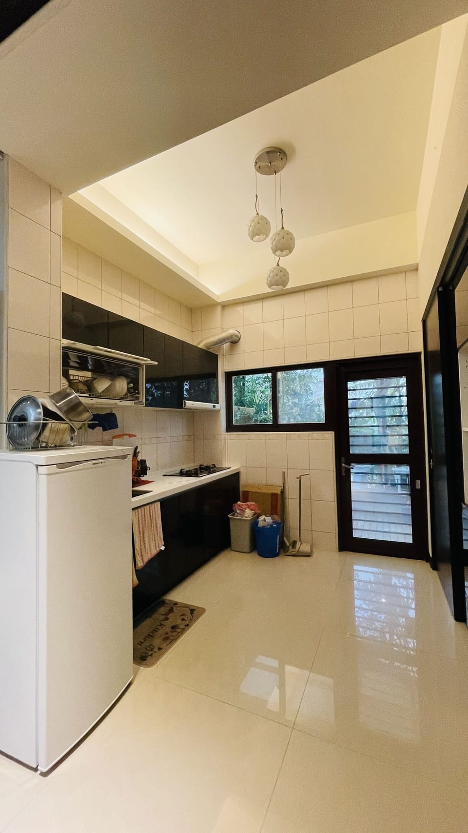 Fridge, electric kettle