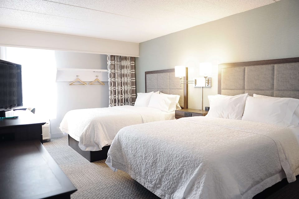 Pillowtop beds, in-room safe, blackout drapes, iron/ironing board