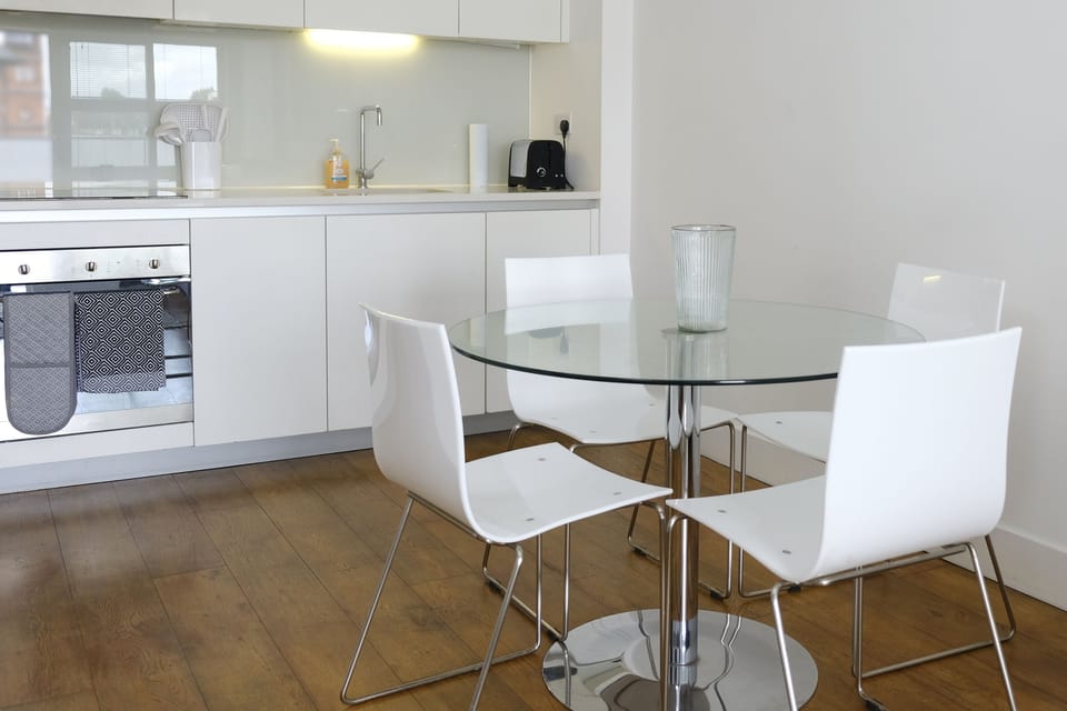 Apartment | Private kitchen | Fridge, microwave, oven, stovetop