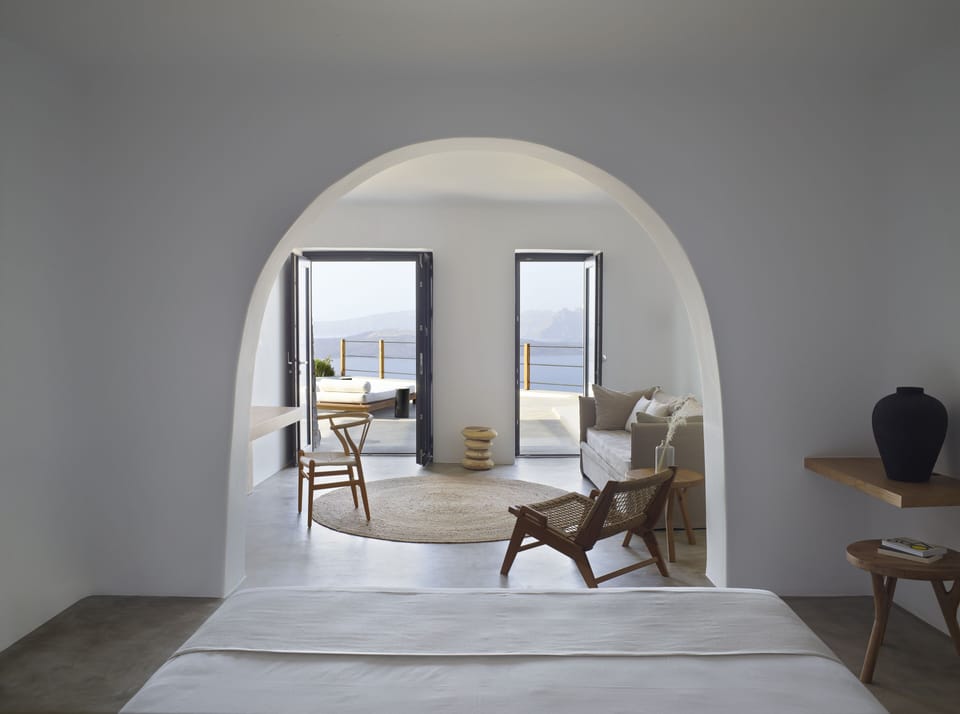 Superior Honeymoon Suite with Private Pool and Caldera View | Minibar, in-room safe, individually decorated, desk