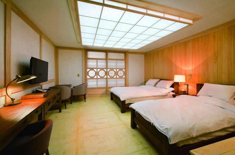 Desk, free WiFi, bed sheets