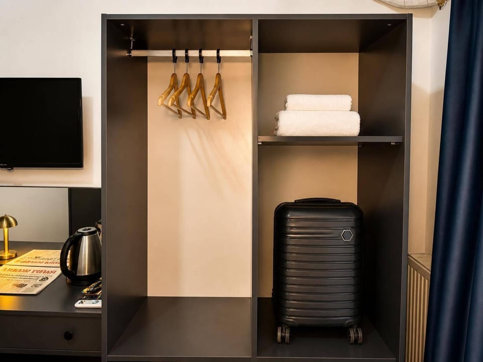 Premium bedding, minibar, desk, laptop workspace