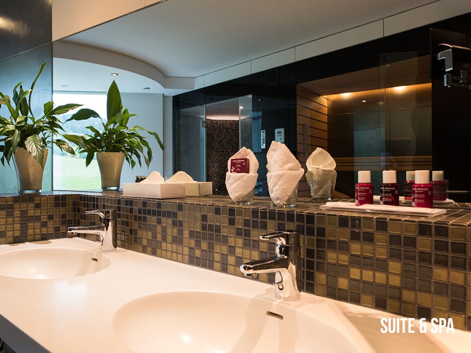 Suite (SPA) | Bathroom | Combined shower/tub, designer toiletries, hair dryer, bathrobes