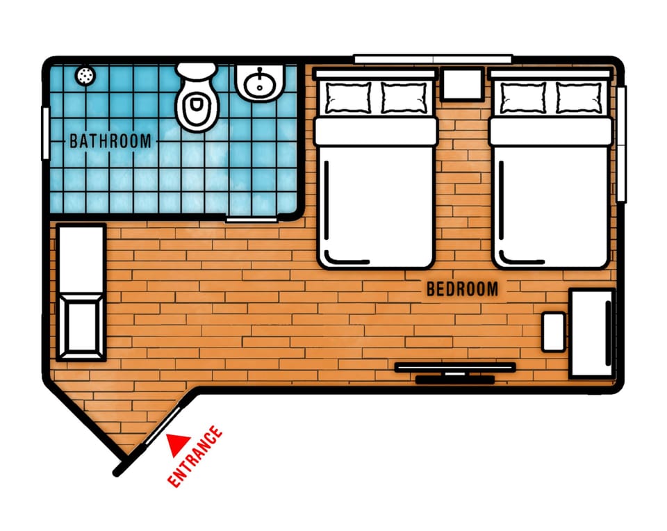 Basic Quadruple Room | Floor plan