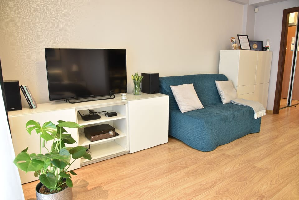 Comfort Studio Suite | Blackout drapes, soundproofing, iron/ironing board, WiFi (free)