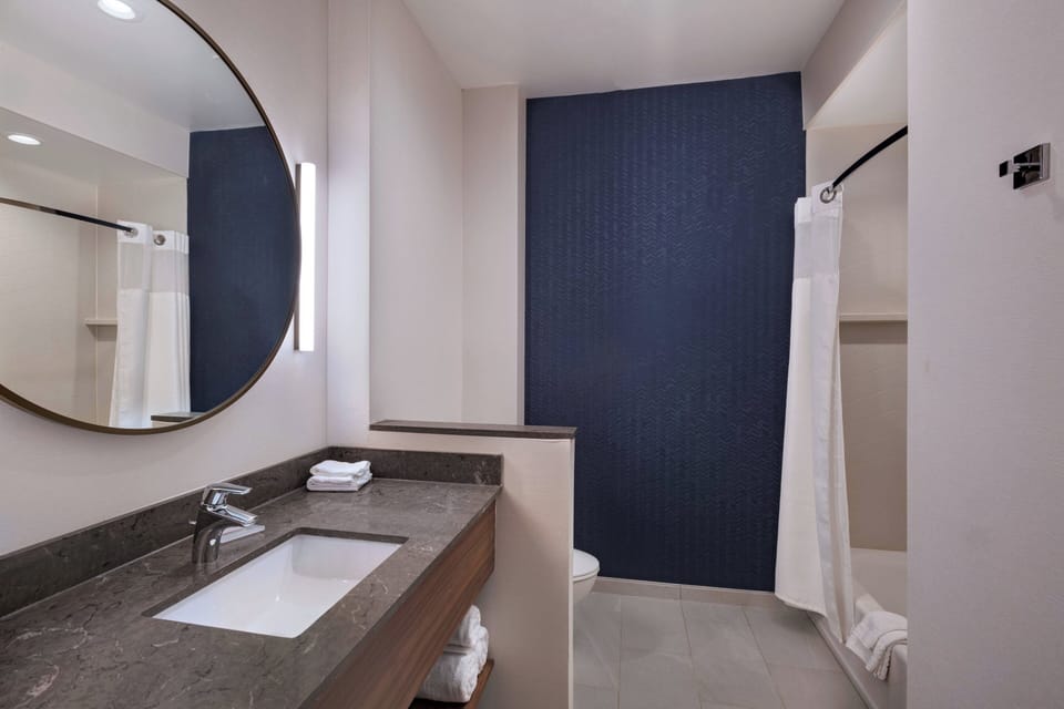 Free toiletries, hair dryer, towels