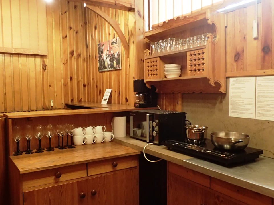 Fridge, electric kettle