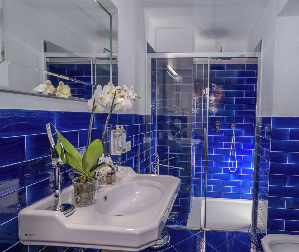 Elite Suite, Sea View | Bathroom | Shower, hydromassage showerhead, free toiletries, hair dryer