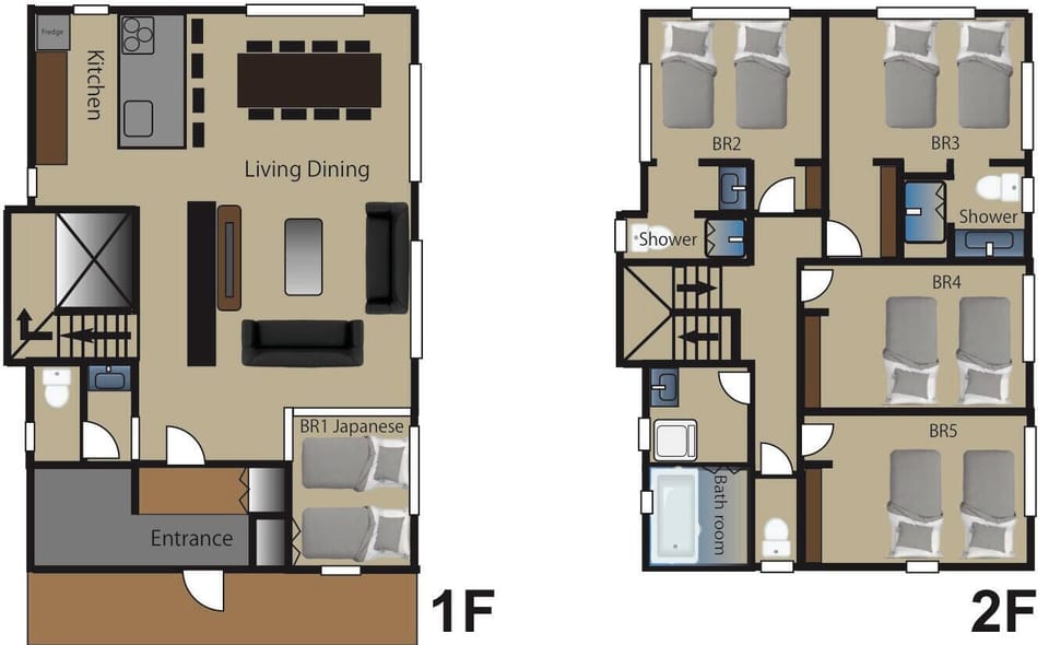 Apartment, 5 Bedrooms | Floor plan