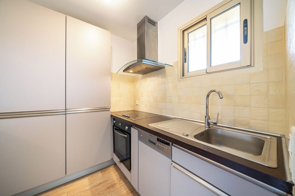 Deluxe Apartment, 1 Bedroom, Terrace (6 Pers) | Private kitchen | Fridge, microwave, oven, stovetop