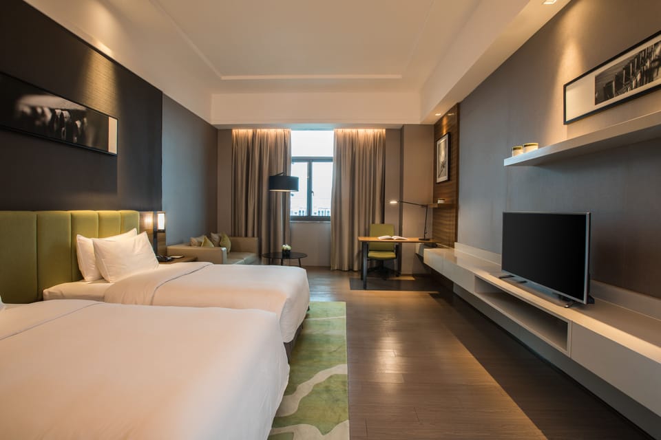 Minibar, desk, blackout drapes, free WiFi