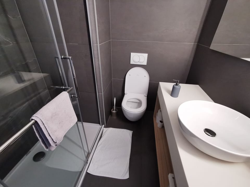 Double Room, Private Bathroom | Bathroom | Shower, hair dryer, towels, soap