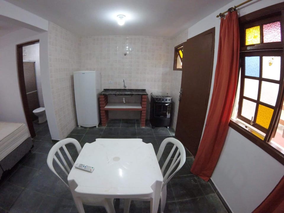 Standard Double Room | Private kitchen | Fridge, microwave, oven, stovetop