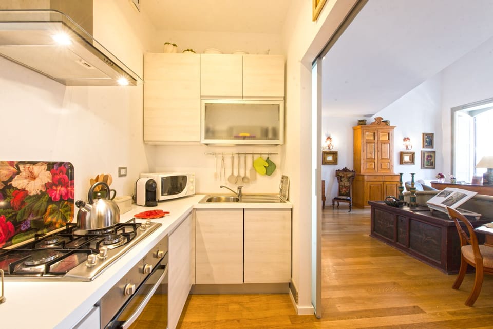 Design Apartment, 2 Bedrooms | Private kitchen | Full-size fridge, oven, stovetop, coffee/tea maker