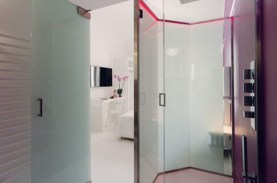 Double Room, 1 Queen Bed | Bathroom | Shower, hydromassage showerhead, eco-friendly toiletries, hair dryer
