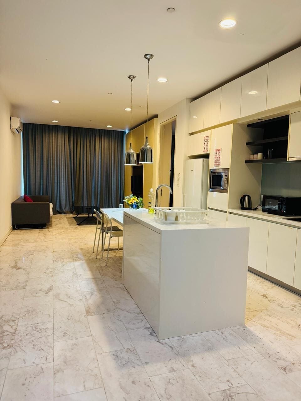 Premier Apartment, 2 Bedrooms | Living area | 32-inch LED TV with cable channels, TV