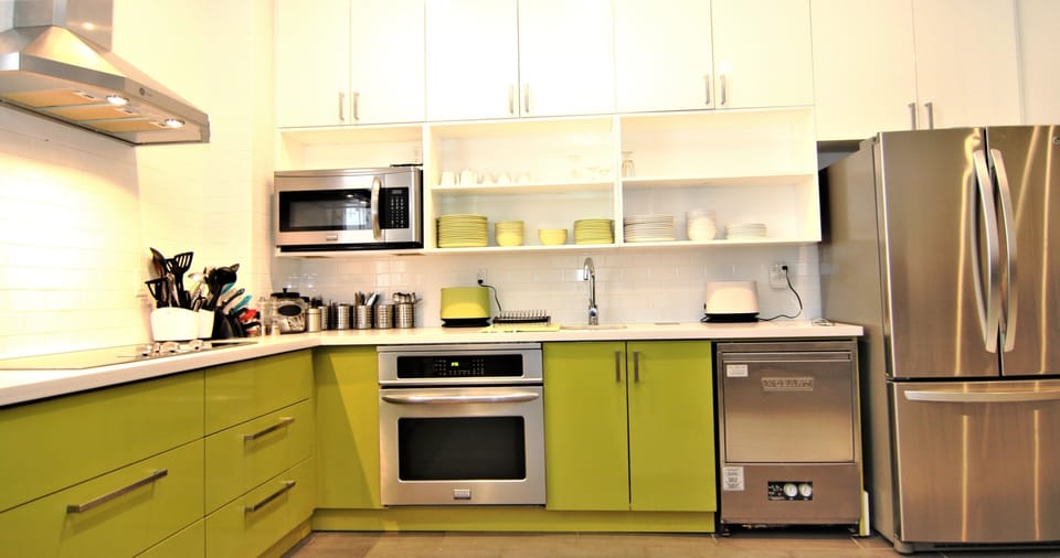 Shared fridge, microwave