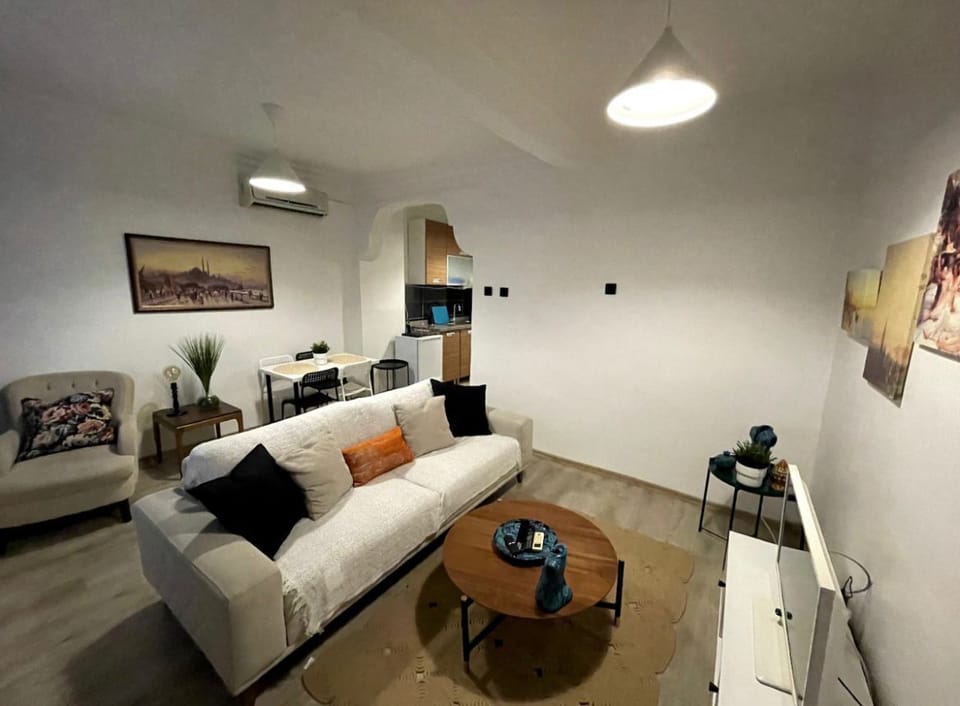 BLUE TWOBEDROOM APART | Living area | 11-inch LCD TV with satellite channels, TV, heated floors