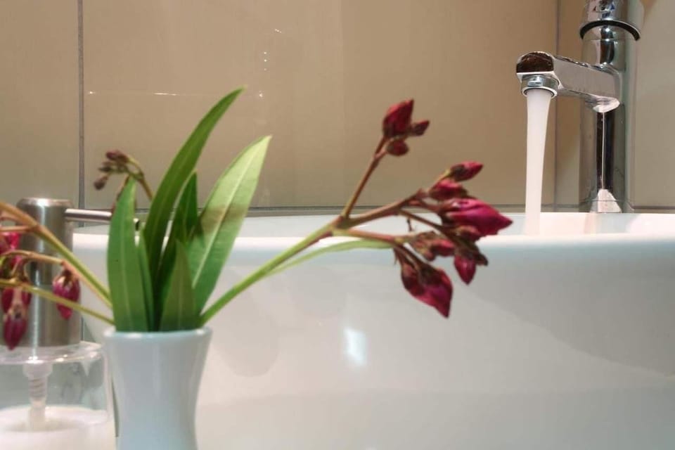 Deluxe Triple Room, Multiple Beds, Sea View | Bathroom sink