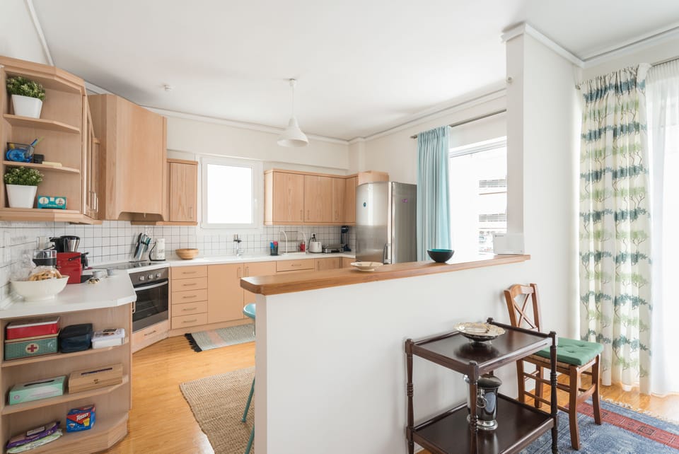 Apartment, 2 Bedrooms, 2 Bathrooms (100m2) | Private kitchen | Fridge, oven, stovetop, dishwasher