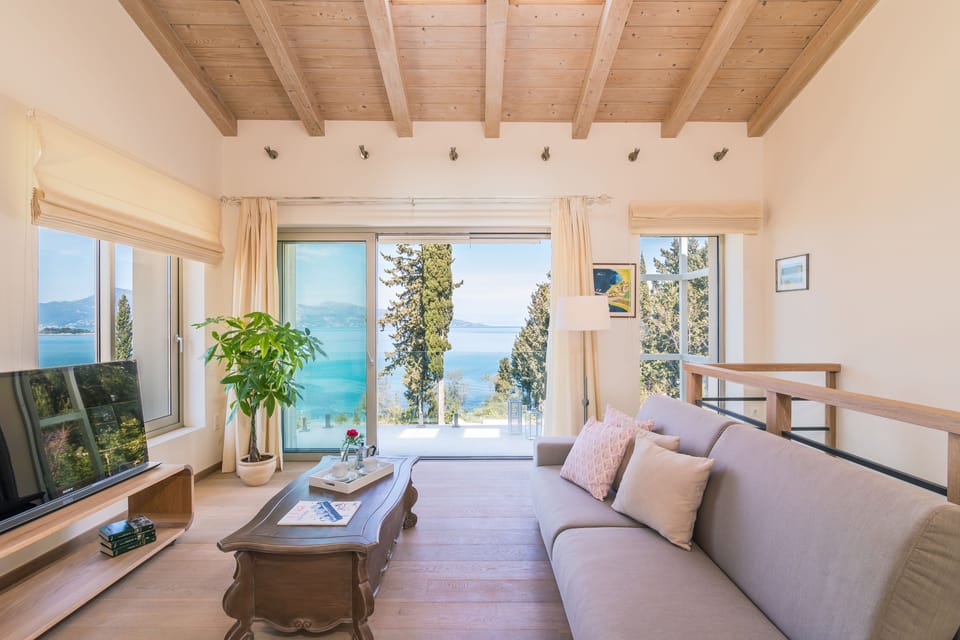 Villa, 4 Bedrooms, Sea View | Living area | 32-inch flat-screen TV with satellite channels, TV, Netflix