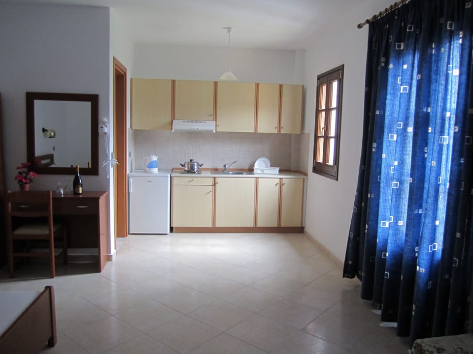 Studio | Private kitchen | Fridge, stovetop, coffee/tea maker, electric kettle