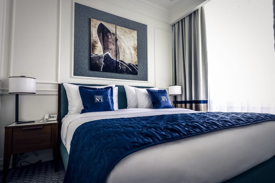 Standard Double Room, 1 King Bed, City View | Minibar, in-room safe, desk, blackout drapes