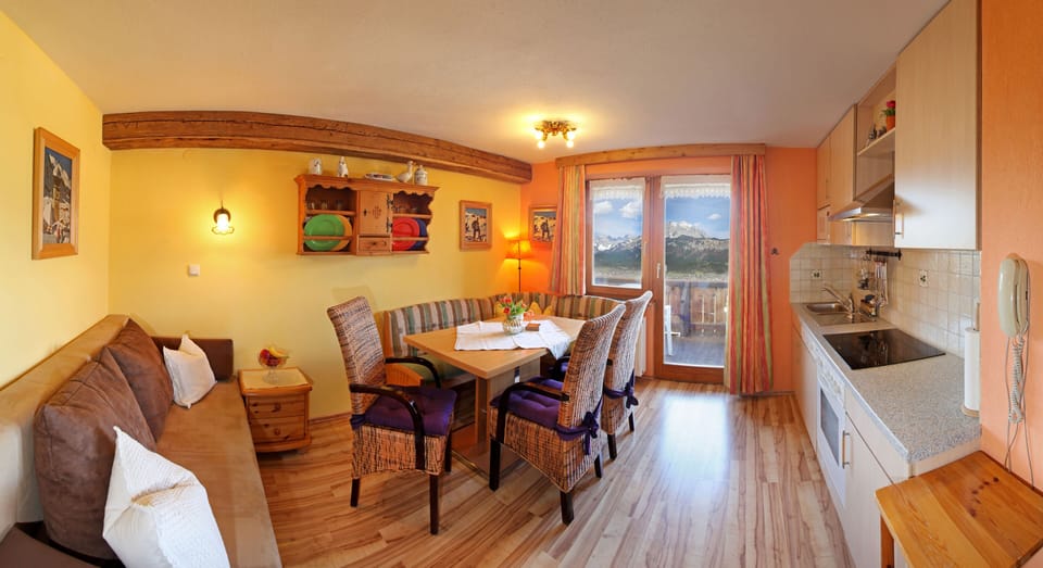 Traditional Apartment, 2 Bedrooms, Wilder Kaiser | Living area | 32-inch LCD TV with cable channels, TV